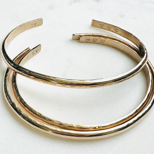 Personalized Gold Cuff Bangle