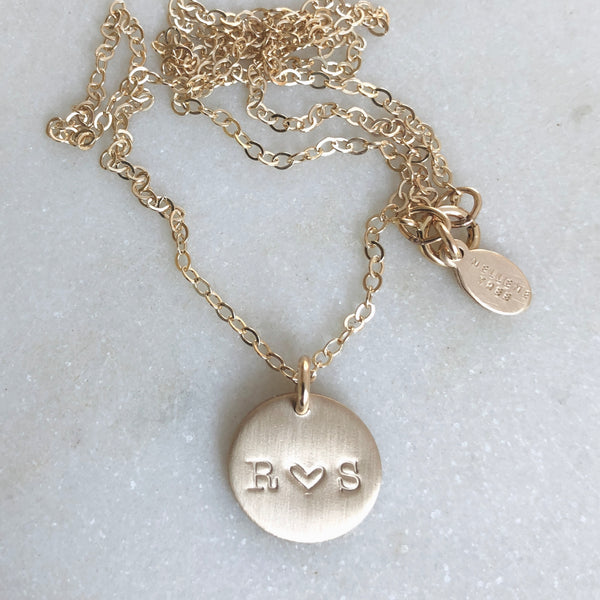 14K Gold Multi Initial MOM Necklace – BrookeMicheleDesigns