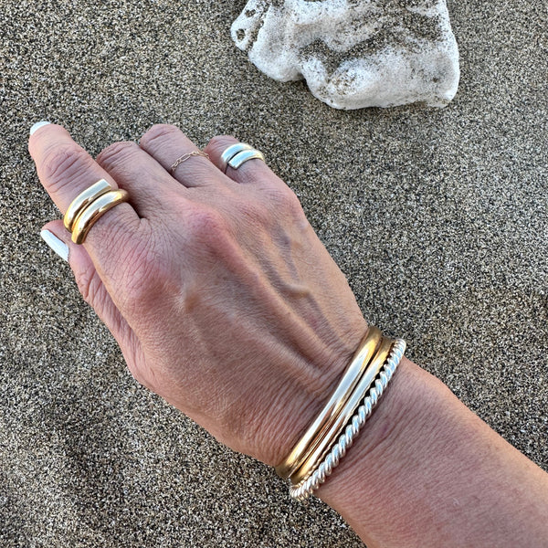 WIde Gold Cuff Bangle