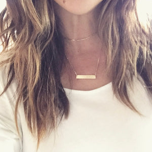 Always Gold Bar Necklace