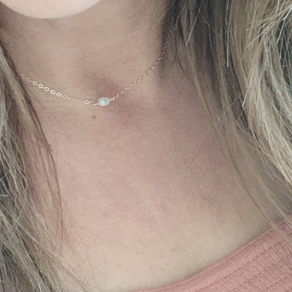 Tiny Pearl Necklace