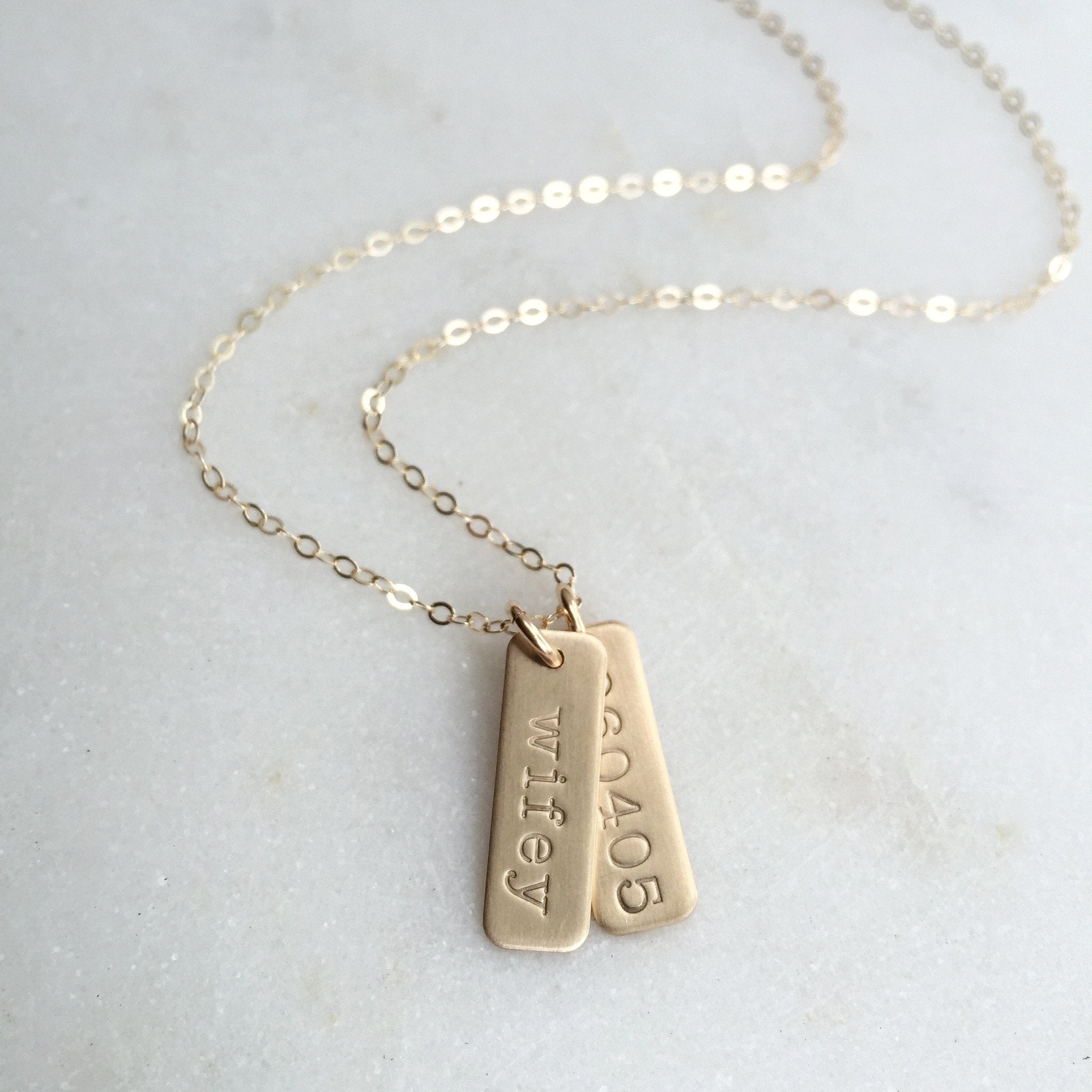 Personalized Mini Tag Necklace