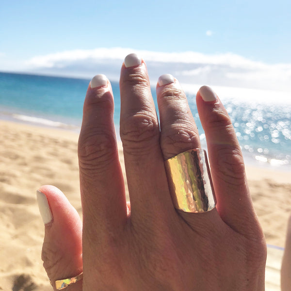 Organic Gold Cuff Ring