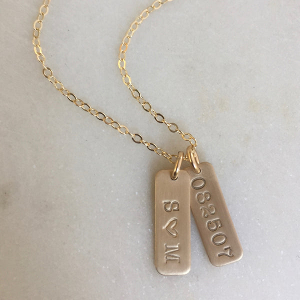 Personalized Mini Tag Necklace