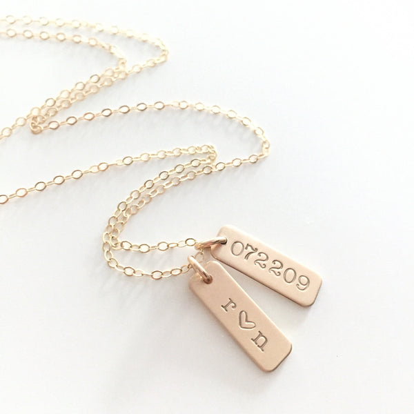 Personalized Mini Tag Necklace